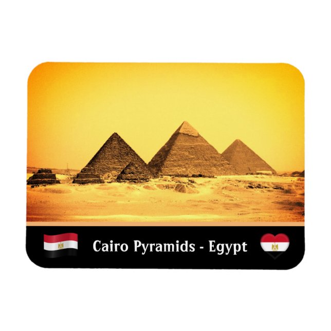 Cairo, Egyptian Pyramids - Ancient Egypt /UNESCO Magnet (Horizontal)