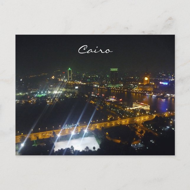 cairo lights night postcard (Front)