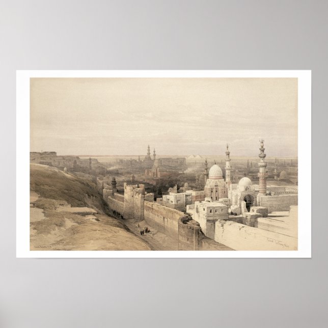 Cairo looking West, from "Egypt and Nubia", Vol.3 Poster (Front)