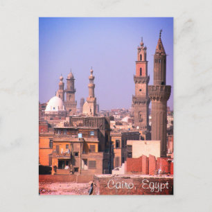 Cairo Minarets & Ancient City / Egypt Postcard