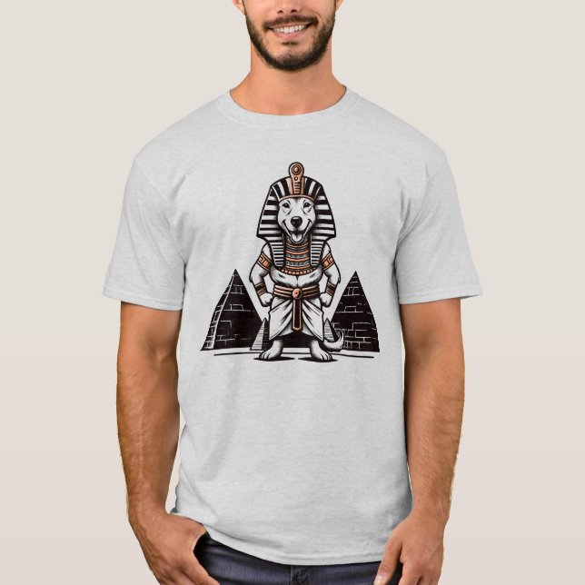Cairo's Canine - Pharaoh's Friend, Egyptian Dog De T-Shirt (Front)
