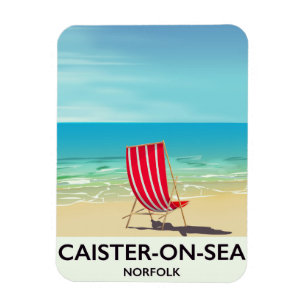 Caister-on-Sea Seaside travel poster Magnet