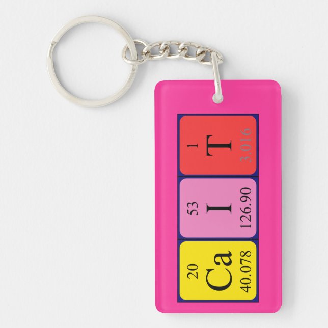 Cait periodic table name keyring (Front)