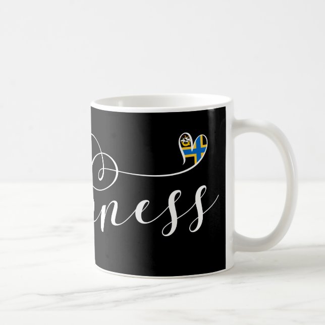 Caithness Heart Flag, Scotland Coffee Mug (Right)