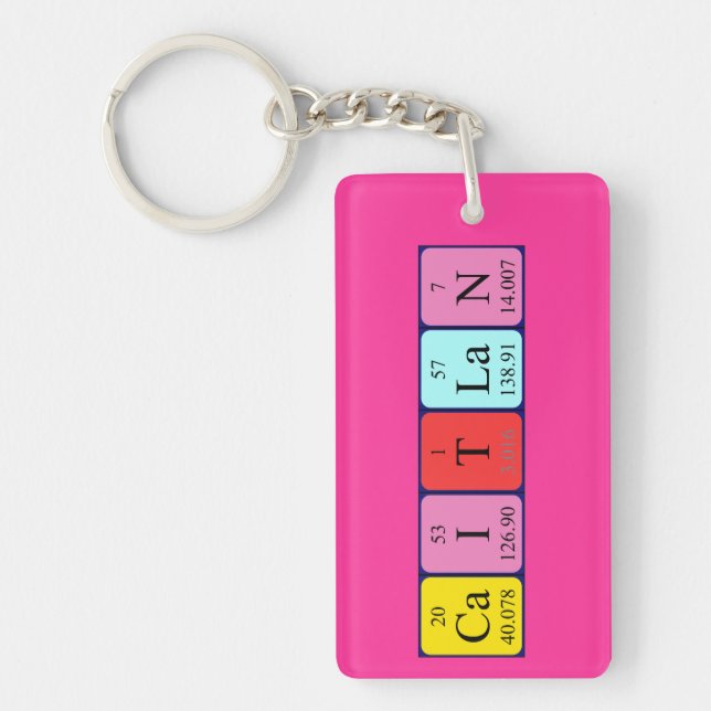 Caitlan periodic table name keyring (Front)