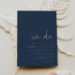 CAITLIN- Navy and Gold Modern Minimalist Edgy Invitation<br><div class="desc">This wedding invitation features an edgy handwritten font and modern minimalist design with a romantic navy and gold colour scheme. Easily change the colours and edit *most* wording to meet the needs of your occasion. This invite is perfect for your contemporary,  industrial,  or bohemian wedding celebration.</div>