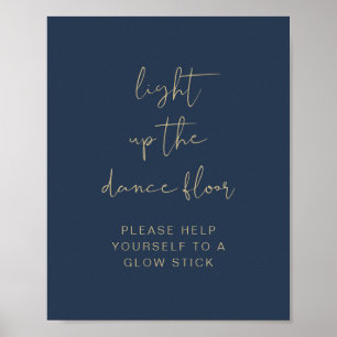 CAITLIN Navy Light Up The Dance Floor Glow Stick Poster