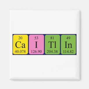 Caitlin periodic table name magnet
