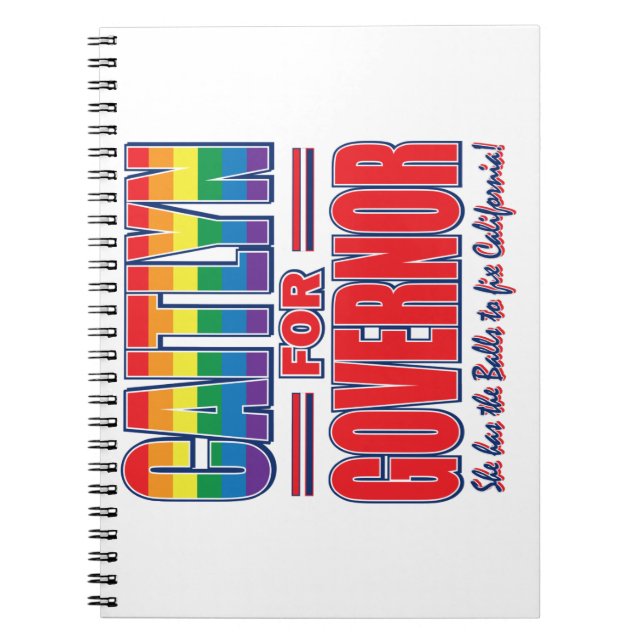 Caitlyn-for-GOV-Gay-Pride-Balls- Notebook (Front)