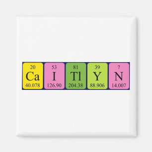 Caitlyn periodic table name magnet
