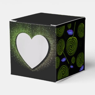 Caja de regalo verde oliva y negro favour box