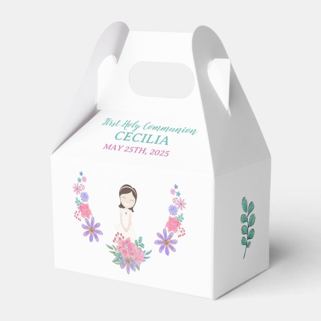 Caja de regalos CECILIA Primera Comunión Favour Box (Front Side)