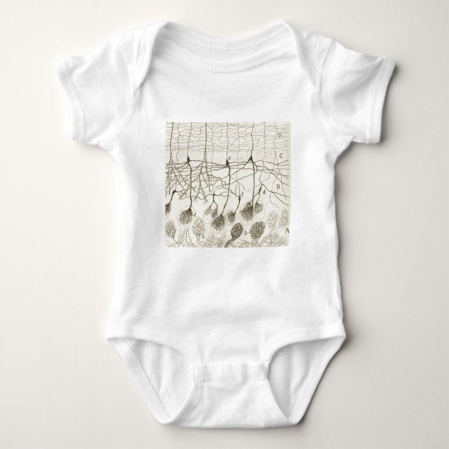 Cajal's Neurons 8 Baby Bodysuit (Front)