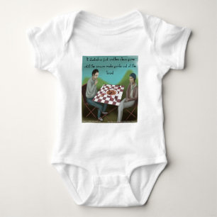 Cajun Chess Funny Cartoon Baby Bodysuit