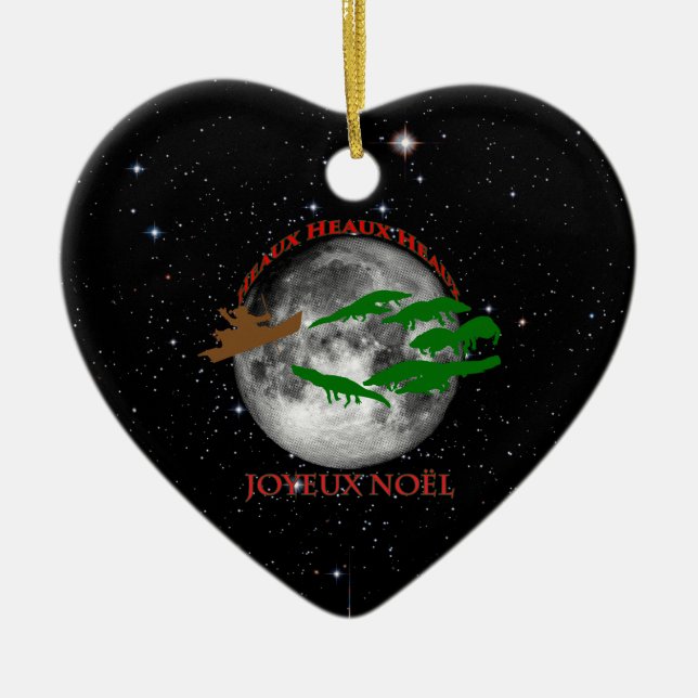 Cajun Christmas Ceramic Tree Decoration (Front)