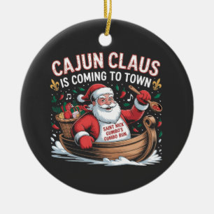 Cajun Clause Is Coming to Town Christmas Krampus Ceramic Tree Decoration