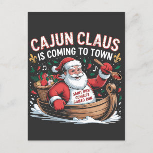 Cajun Clause Is Coming to Town Christmas Krampus Invitation Postcard