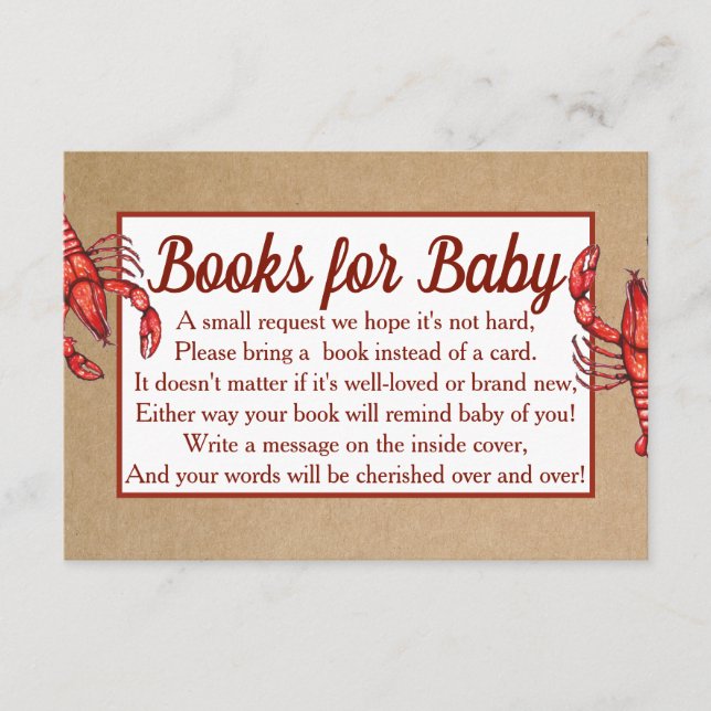 Cajun Crawfish Book Request Enclosure Card (Front)