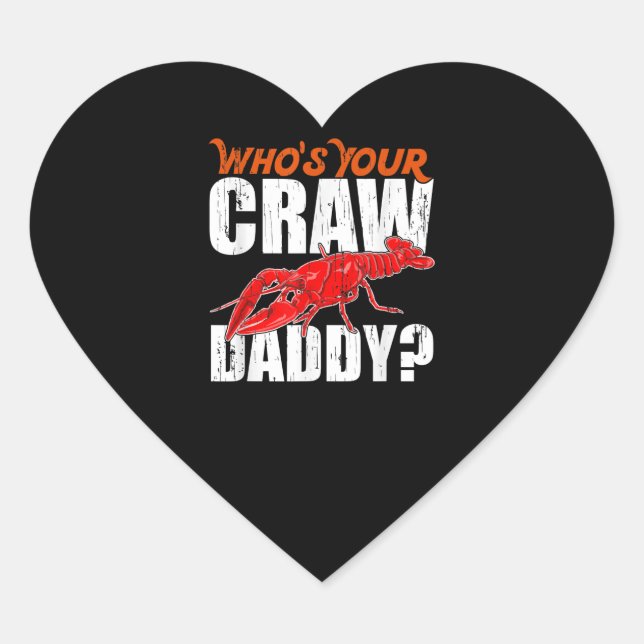Cajun Crawfish Crawdaddy Crayfish Gift Lover Heart Sticker (Front)