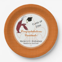 Cajun Crawfish Graduation in Orange and White