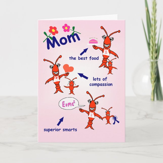 Cajun Crawfish Happy Mother's Day Card (Front)