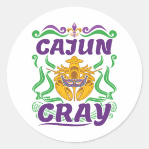 Cajun Cray Crawfish Boil Louisiana New Orleans Classic Round Sticker