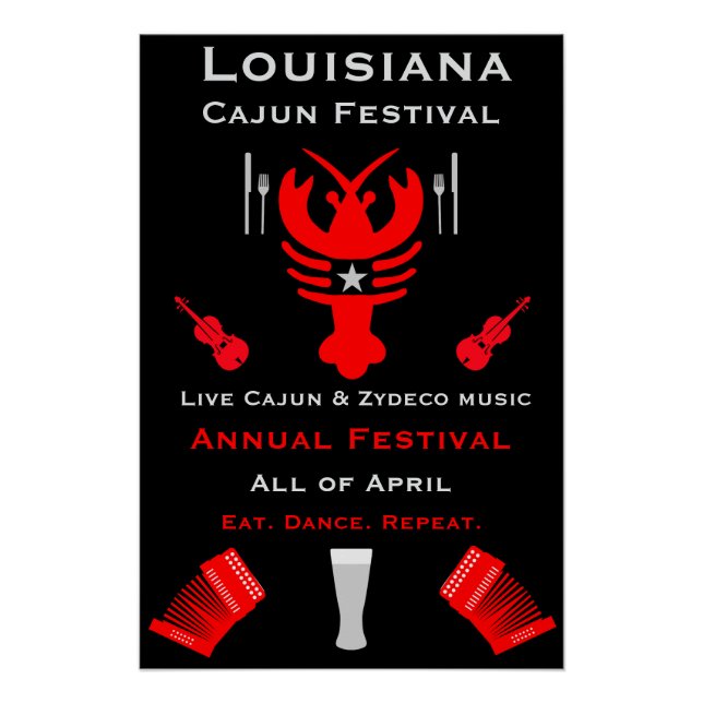 Cajun Festival Promotion Poster (Front)