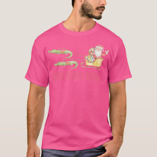 Cajun Santa Alligator Heau Heau Heau Christmas Xma T-Shirt