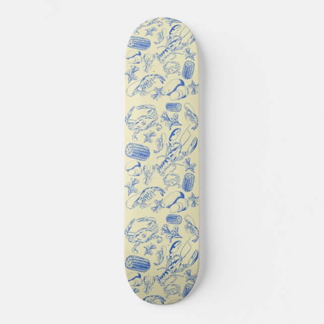 Cajun Seafood Boil – Southern Coastal Food Art Skateboard (Front)