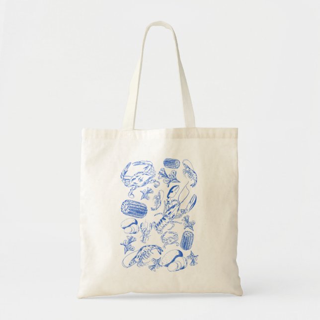 Cajun Seafood Boil – Southern Coastal Food Art Tote Bag (Front)