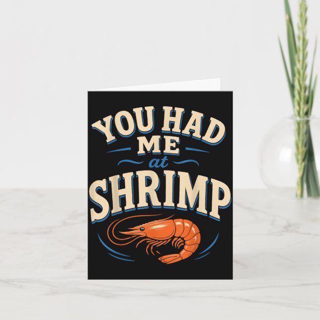 Cajun shrimp lover seafood  card (Front)