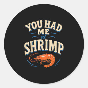 Cajun shrimp lover seafood classic round sticker