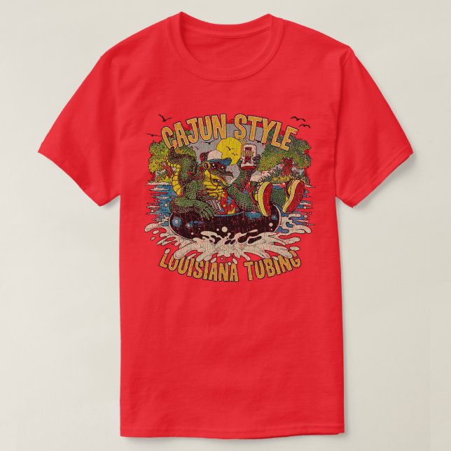 Cajun Style Louisiana Tubing 1987 TShirt (Design Front)
