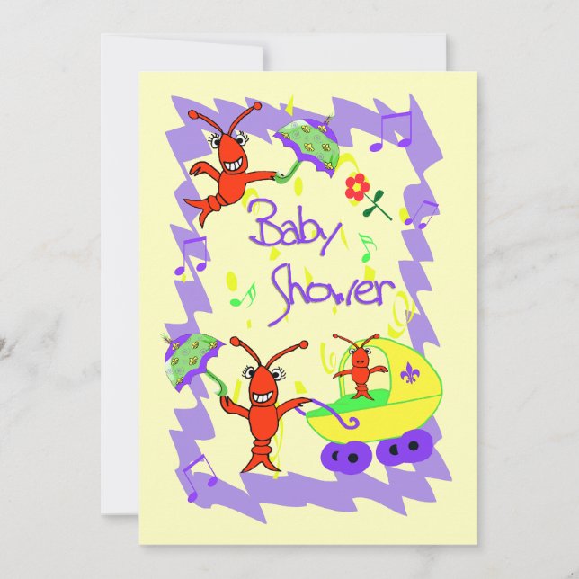 Cajun Themed Baby Shower Invitation (Front)