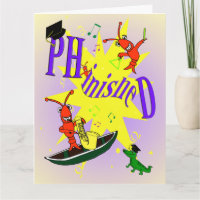 Cajun Themed Ph.d "phinished" Congratulations Card