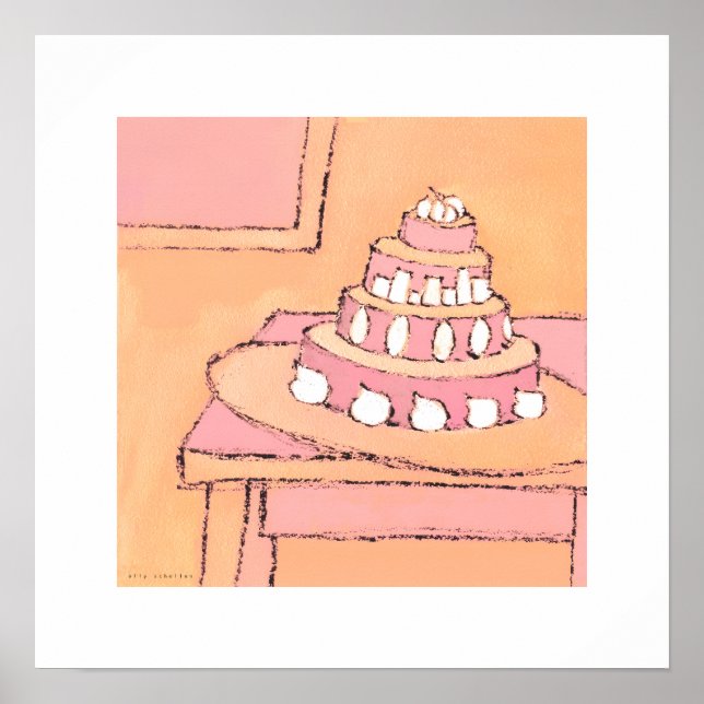 cake acrylic painting poster (Front)