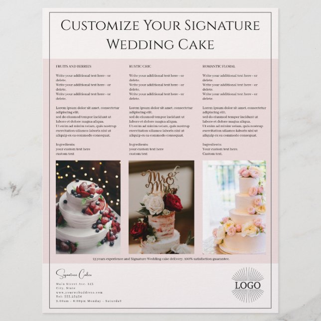 Cake Advertising Flyer (Front)