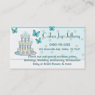 Cake and Butterflies Bakery Business Card