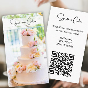Cake and Catering QR code Business Card