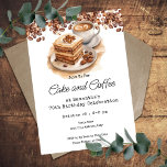 Cake and Coffee 70th Adult Birthday Invitation<br><div class="desc">Cake and Coffee Themed 70th adult Birthday . Easy to personalise. All text is adjustable and easy to change for your own party needs.   Any age,  just change the text.</div>