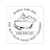 Cake and Pie Bakery Business Name Return Address
