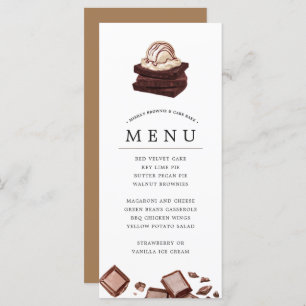 Cake Bake Themed Menu