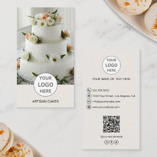Cake Bakery Logo Photo Business Card