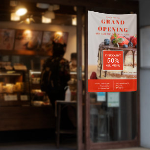 Cake Bakery Small Business Grand Opening Banner