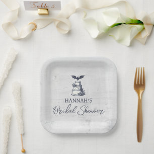 Cake Bat Bridal Shower Paper Plate