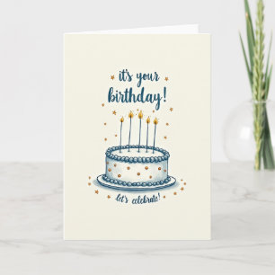 Cake Birthday Wishes Card