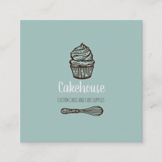 Cake Business Bakery Foldable Business Card (Front)