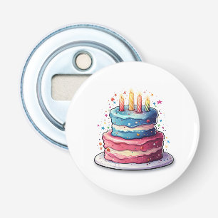 Cake, colourful cake design bottle opener