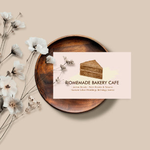 Cake Cookies Wedding Birthday Bakery Minimal Business Card