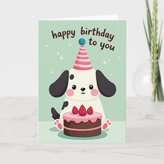 Cake Creature Birthday Card (Front)